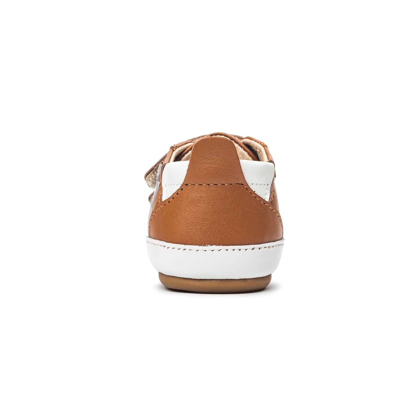 Old Soles 0088RT Baby Dash O baby leather shoe in Tan and Snow with classic detail