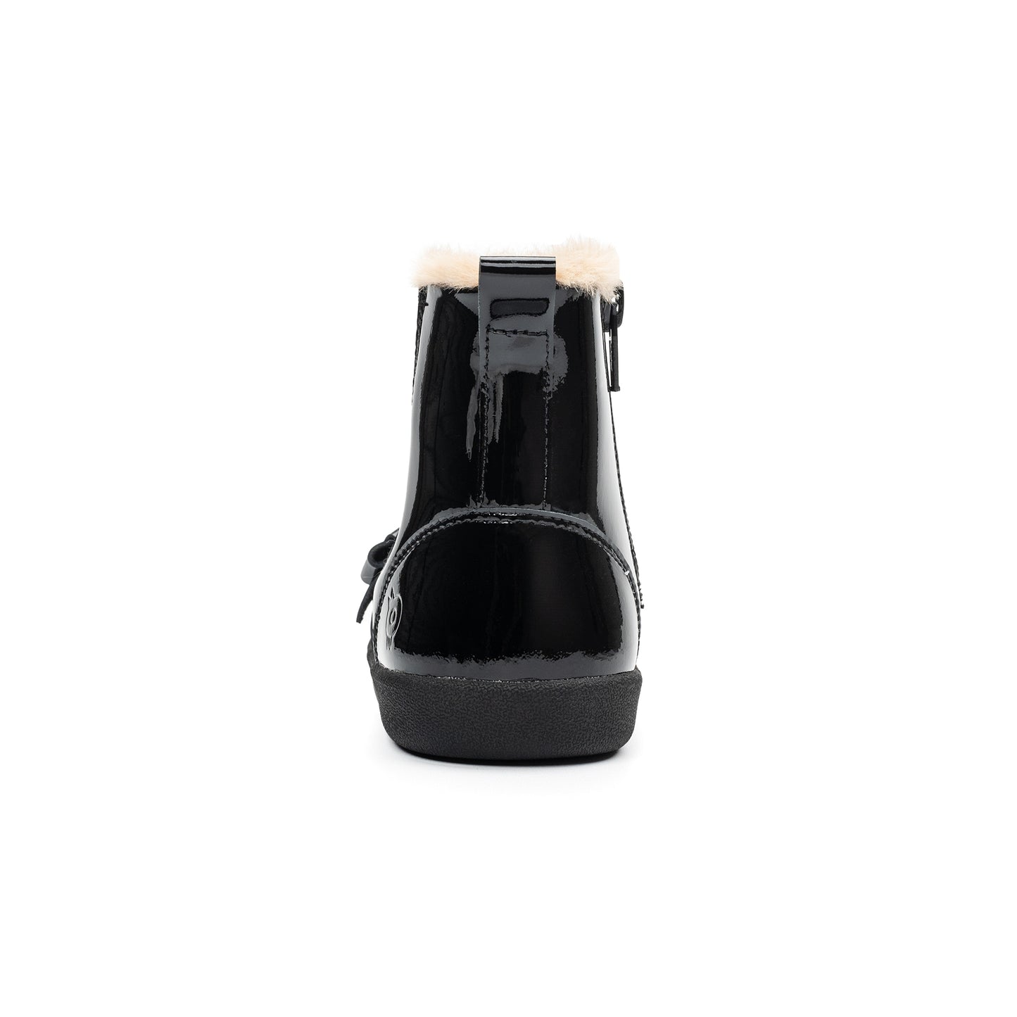 Old Soles 336 Sassy Boot kids leather boot in Black Patent with classic detail