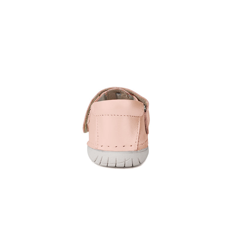 Old Soles 4006 Pave Thread kids leather shoe in Powder Pink with woven thread detail