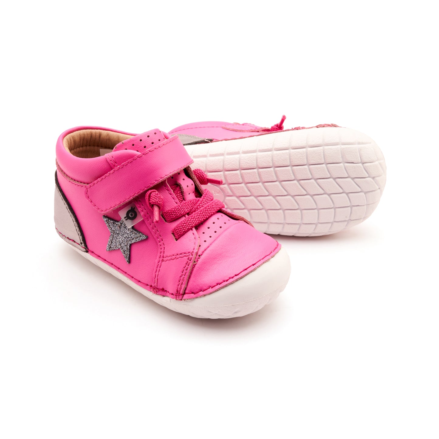 Old Soles 4051 Champster Pave kids leather shoe in Rosy, Rich Silver, and Glam Gunmetal with pave detail