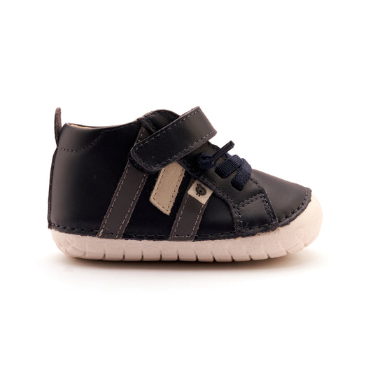 Old Soles 4112 Away Pave kids leather shoe in FUR, Marino, Shadow, and Sporco with pave detail