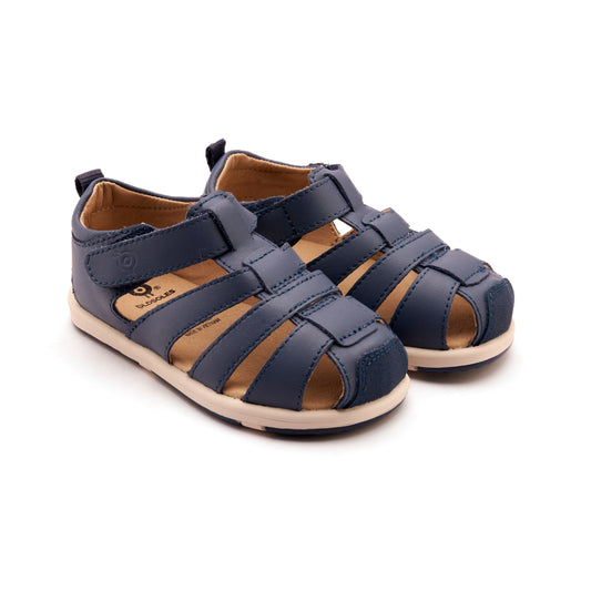 Old Soles 9502 Surf Sandal kids leather sandal in Denim with open toe detail