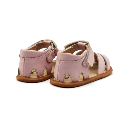 Old Soles 3008 Waves Sandal kids leather sandal in Chalk Pink with open toe detail