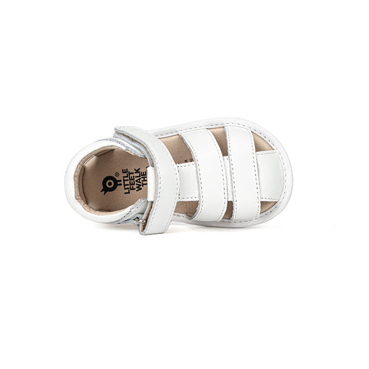 Old Soles 3008 Waves Sandal kids leather sandal in Snow with open toe detail