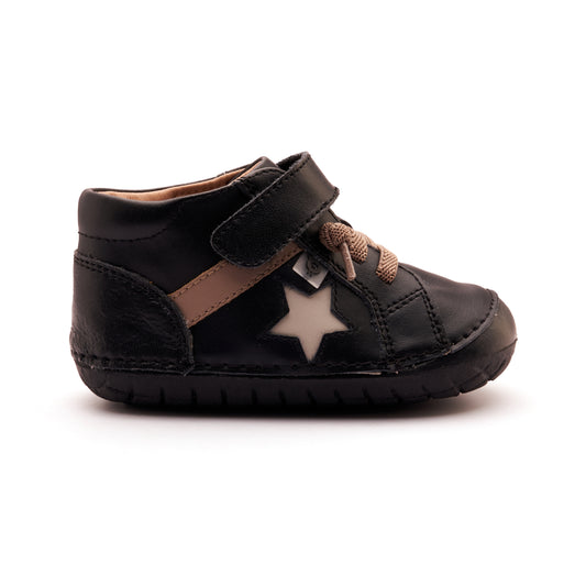 Old Soles 4099 Rad Pave kids leather shoe in Black, Taupe, and Sporco with pave detail