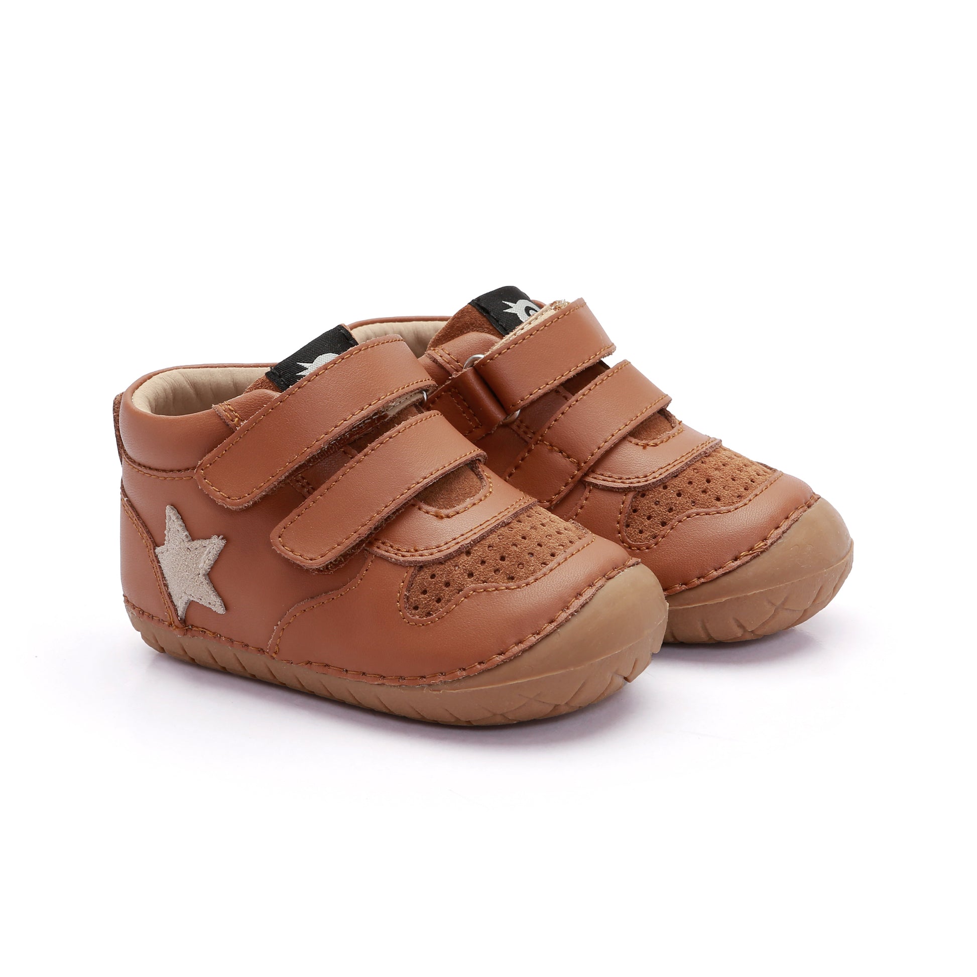 Old Soles 4110 Team Pave kids leather shoe in Tan and Sand Suede with pave detail