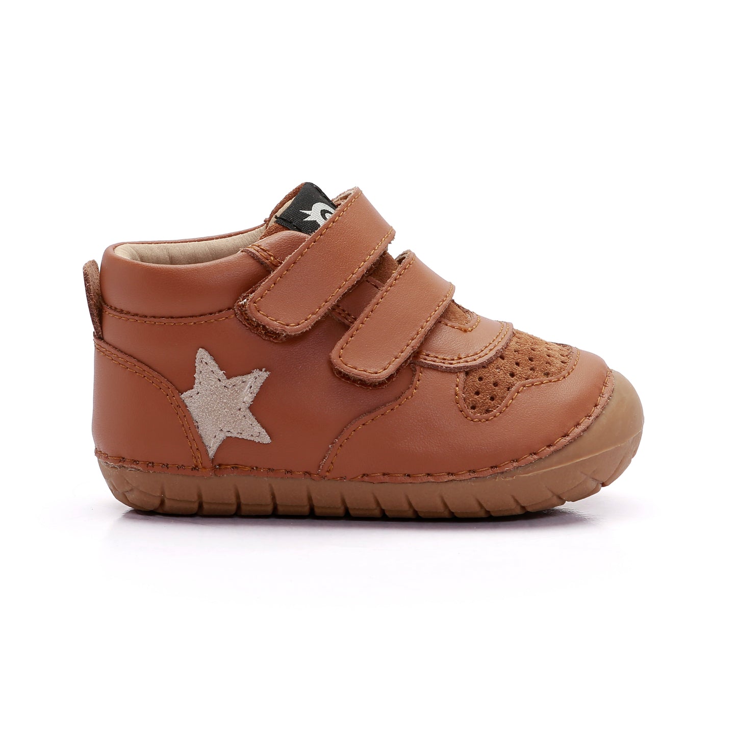 Old Soles 4110 Team Pave kids leather shoe in Tan and Sand Suede with pave detail