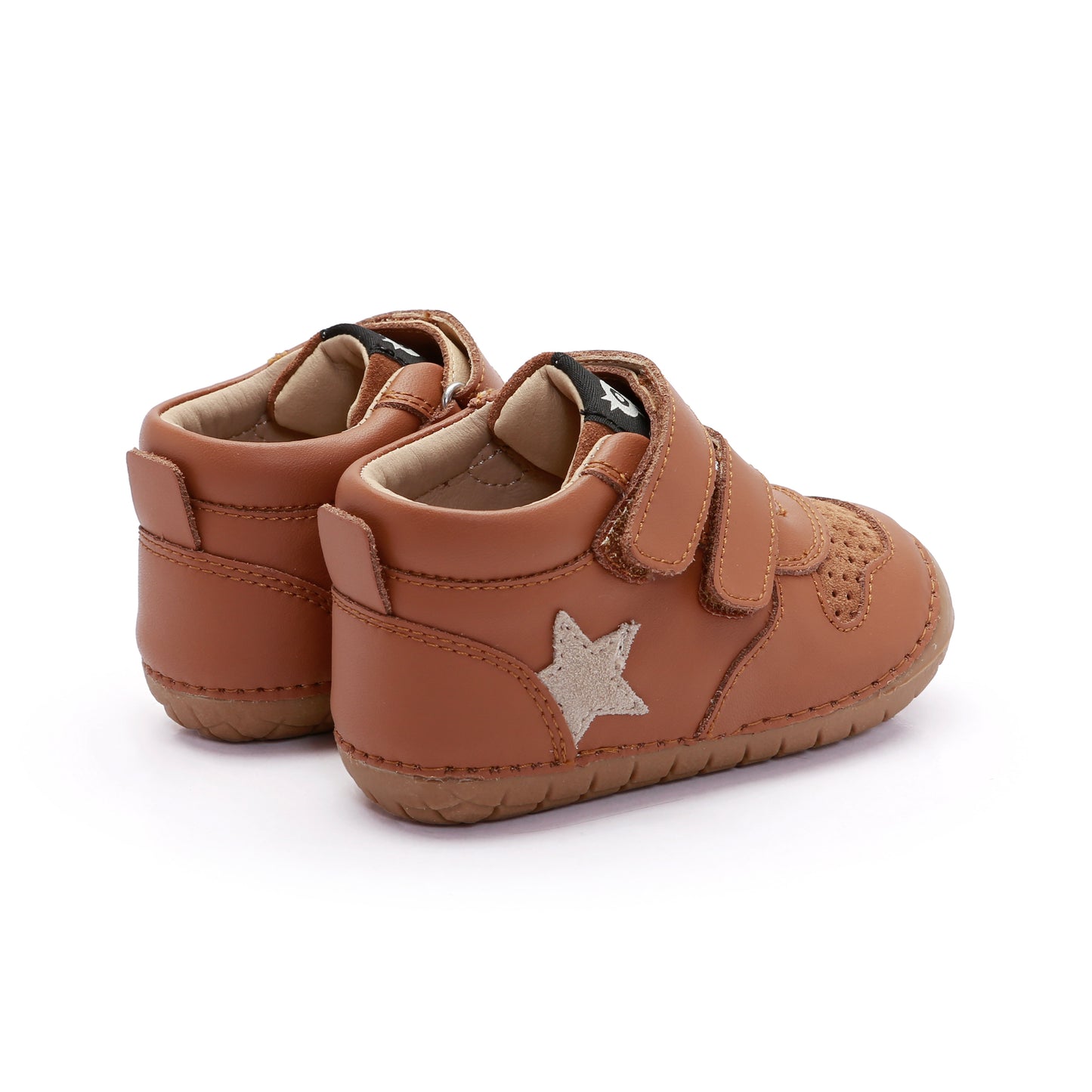 Old Soles 4110 Team Pave kids leather shoe in Tan and Sand Suede with pave detail