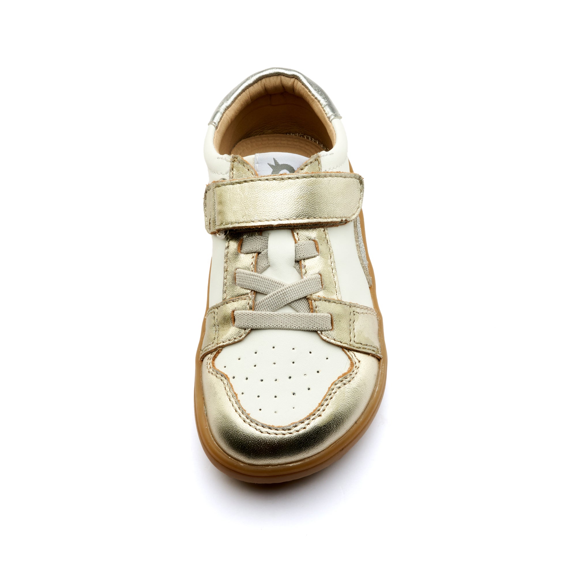 Old Soles 6501 Popcorn Barewalk kids leather barefoot shoe in Gold with barefoot design
