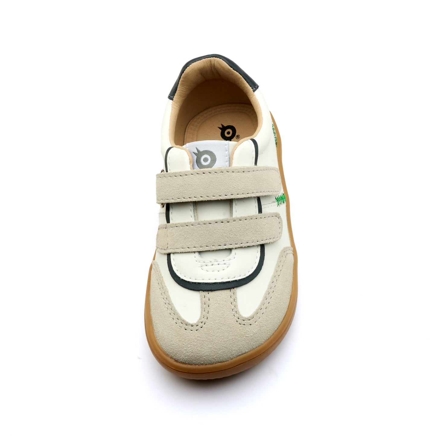 Old Soles 6502 Zigsta Barewalk kids leather barefoot shoe in Snow with barefoot design