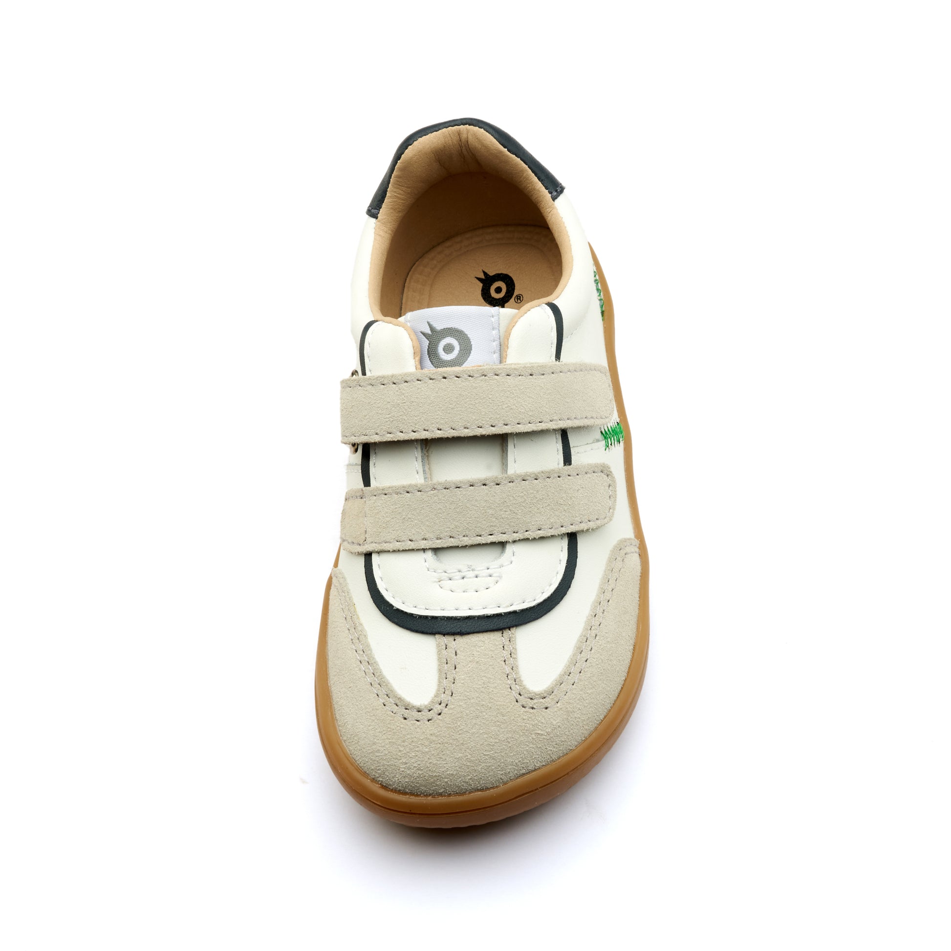 Old Soles 6502 Zigsta Barewalk kids leather barefoot shoe in Snow with barefoot design