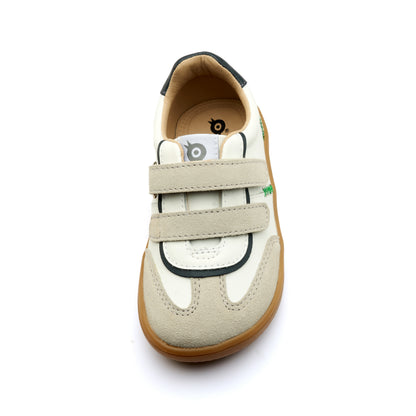 Old Soles 6502 Zigsta Barewalk kids leather barefoot shoe in Snow with barefoot design