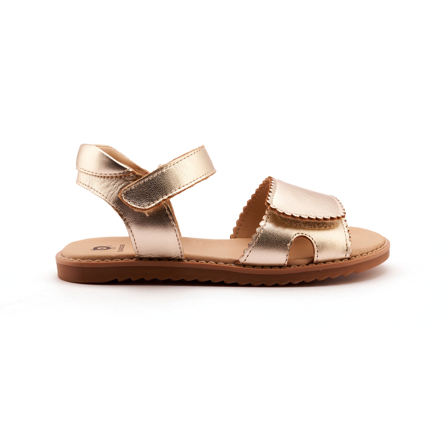Old Soles 7044 Ripple Sandy kids leather sandal in Gold with ripple detail