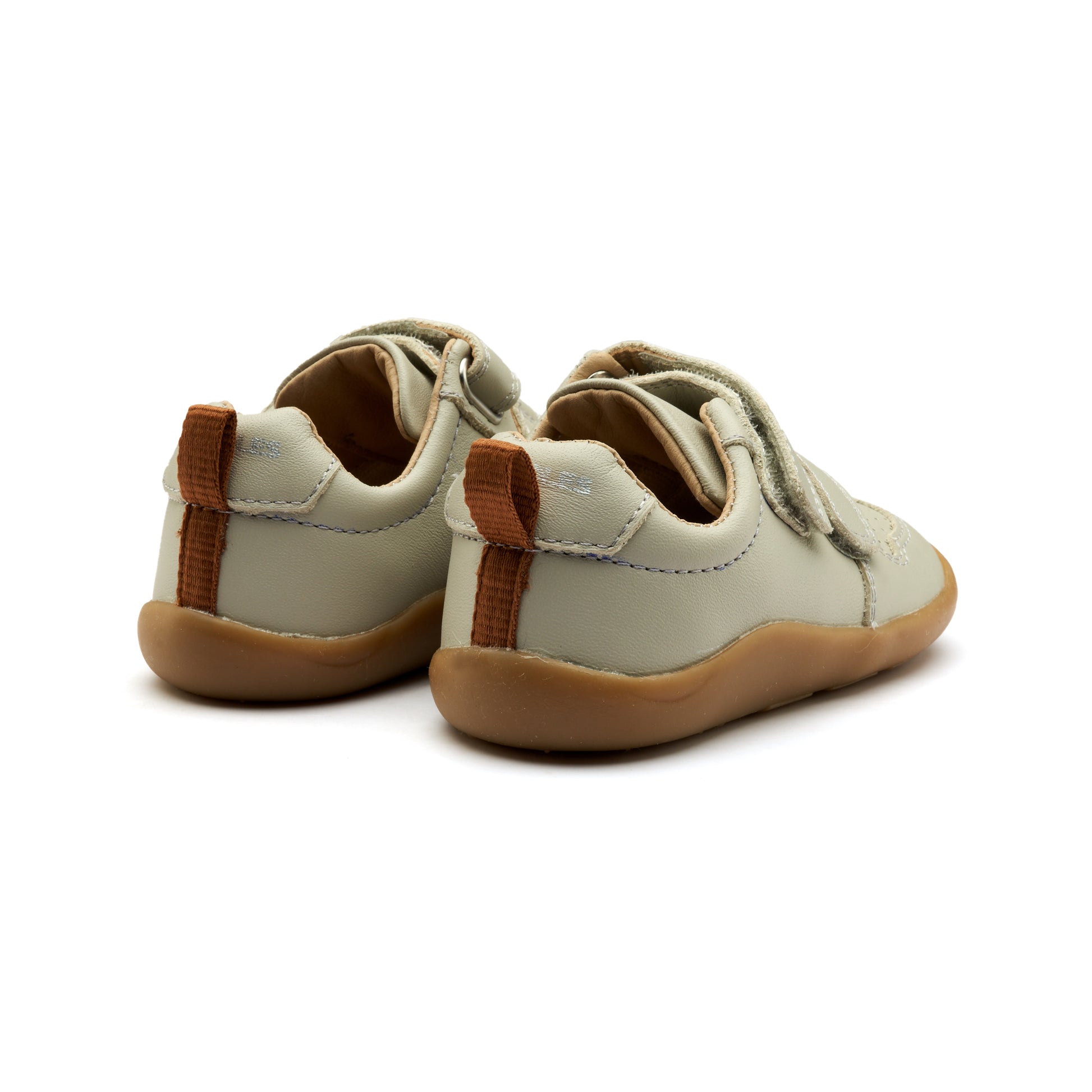 Old Soles 8102 7-Days Ground kids leather shoe in Gris with rubber sole detail