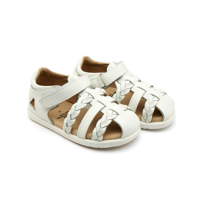 Old Soles 9510 Seascape kids leather sandal in Snow with open toe detail