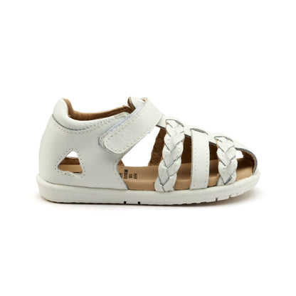 Old Soles 9510 Seascape kids leather sandal in Snow with open toe detail